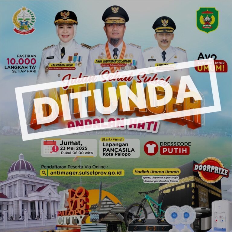 Jalan Santai Anti Mager Palopo Ditunda