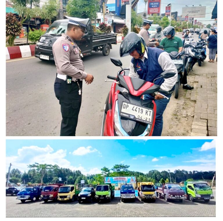 Satlantas Polres Toraja Utara Tindak 14 Kendaraan Angkutan Mobil Truk Selama Ops Patuh Pallawa 2025