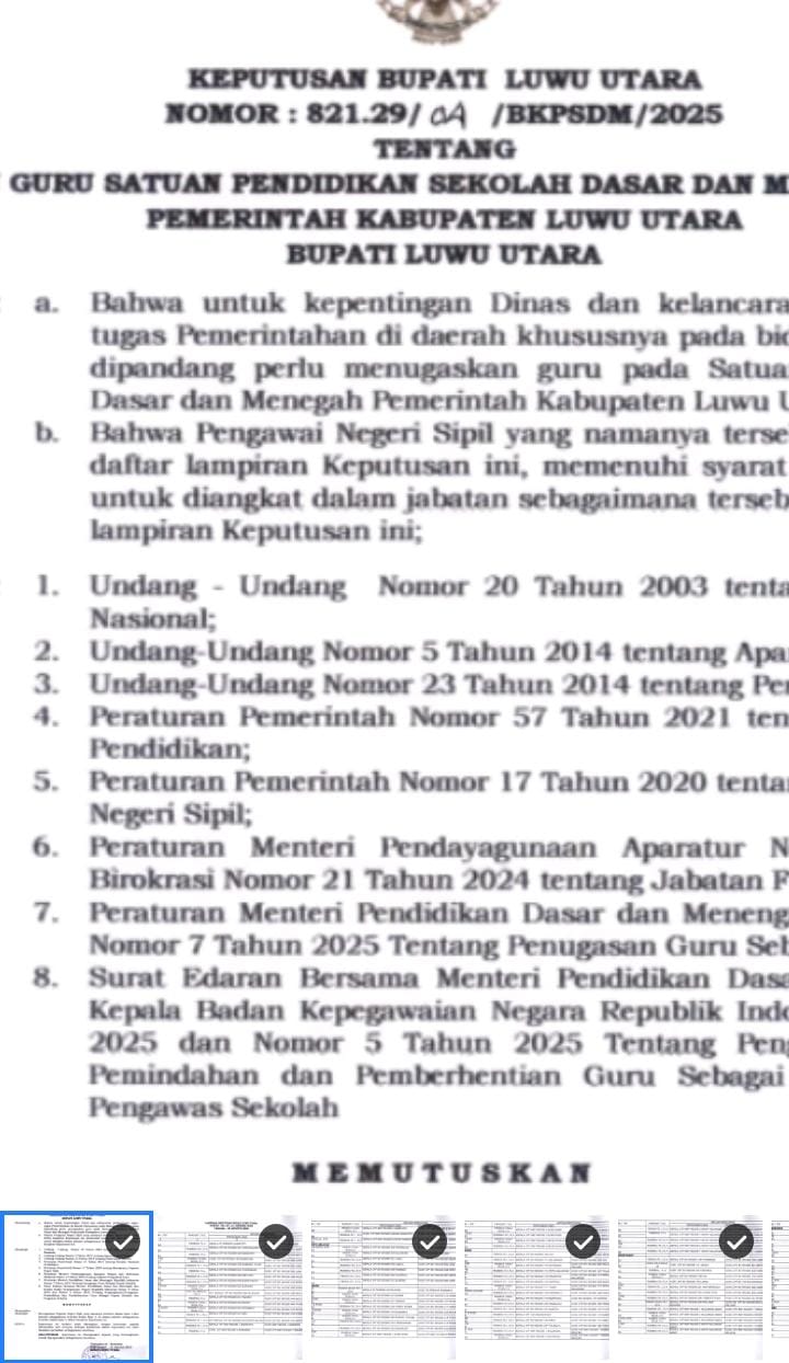 Gerbong Mutasi Bergerak, Bupati Andi Rahim Mutasi Ratusan Kepsek SD-SMP dan Pengawas