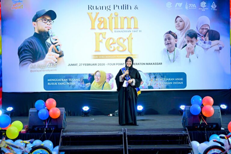Fatmawati Rusdi Dikukuhkan sebagai Bunda Yatim Sulsel di Yatim Fest 2026